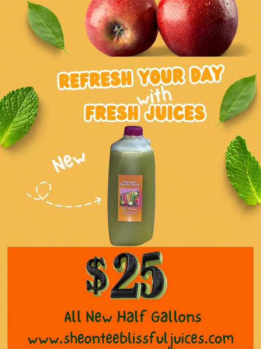 1/2 Gallon Natural Cold Pressed Juices