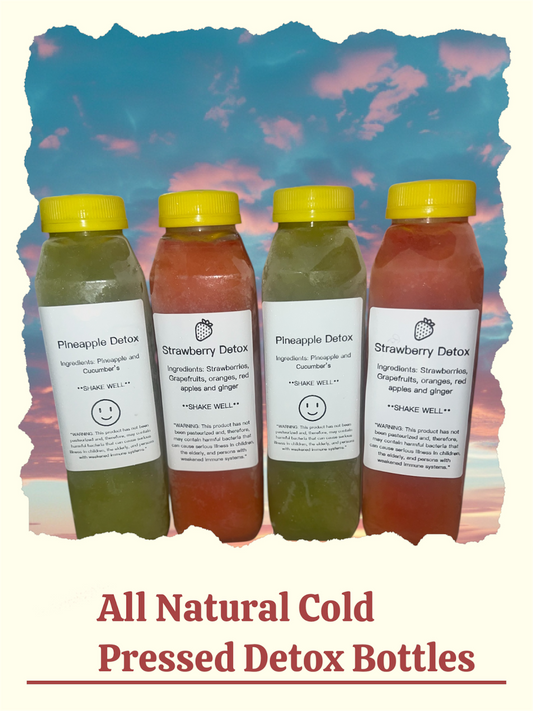 All Natural Cold Pressed Detoxes (9)12oz Bottles