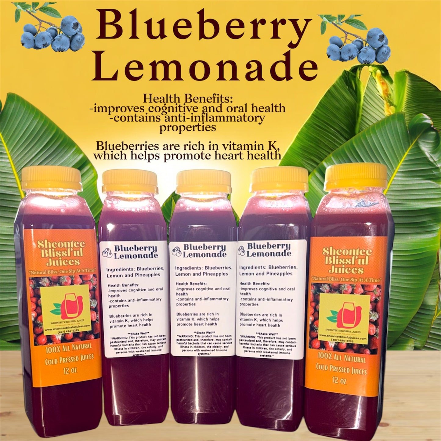 All Natural Cold Pressed Juices 12oz (3) for $25 (6) for $50 (12) for $100