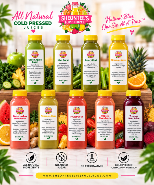 All Natural Cold Pressed Juices 12oz